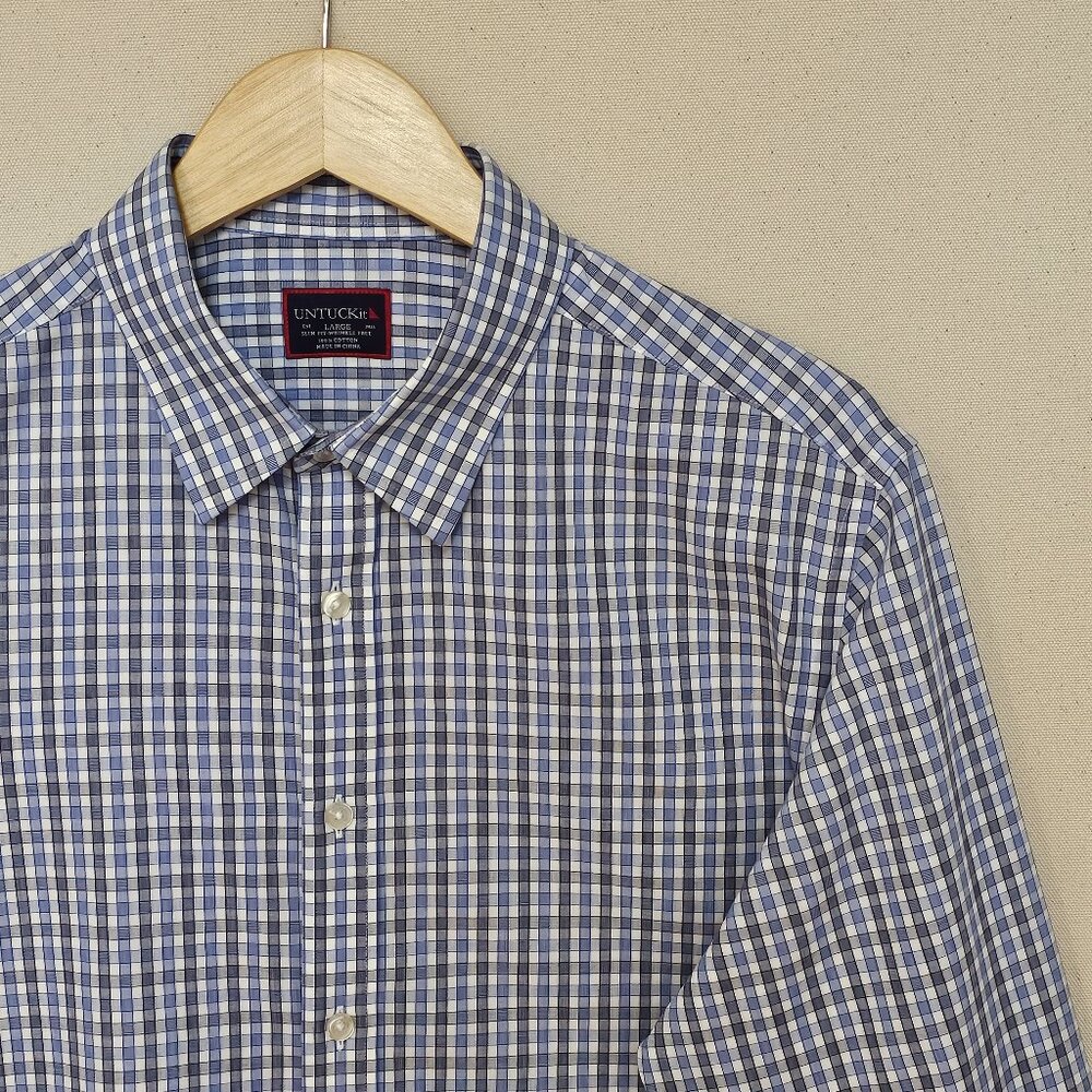 UNTUCKit Slim Fit Wrinkle Free Button Down L